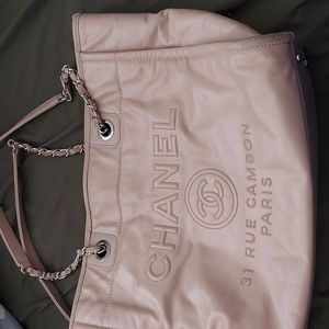 Chanel deauville tote with damage